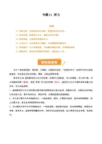 专题11 浮力（4大模块知识清单+4个易混易错+7种方法技巧+典例真题精析）-2025年中考物理一轮复习知识清单