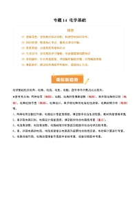 专题14 电学基础（5个易混易错+7大方法技巧+高频典例精析+6大模块知识梳理）-2025年中考物理一轮复习知识清单
