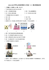 山东省济南市2024-2025学年九年级上学期期末物理试题（原卷版+解析版）
