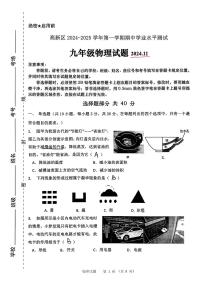 山东省济南市高新区2024-2025学年九年级上学期物理期中考试