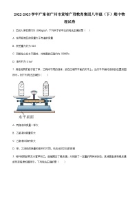 广东省广州市黄埔广附教育集团2022-2023学年八年级下学期期中物理试题（含答案）