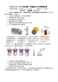 汉阳区2024-2025学年上学期期中九年级物理试题（word版含答案）
