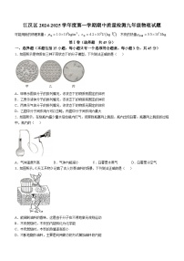 江汉区2024-2025学年上学期期中九年级物理试题（word版含答案）