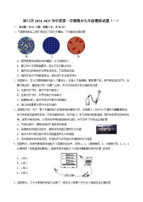硚口区2024-2025上学期九年级元调模拟物理试题（word版含答案）