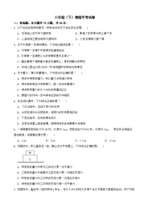 湖南省邵阳市2025年八年级（下）物理月考试卷含答案