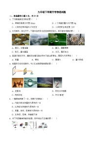 广东省茂名市2025年九年级下学期月考物理试题附参考答案