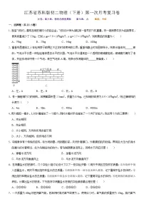 江苏省2024-2025学年八年级下学期第一次月考 物理复习卷