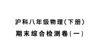 初中物理新沪科版八年级全册期末综合检测卷(一)作业课件2025春