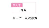 初中物理沪科版（2024）八年级全册（2024）认识浮力作业ppt课件