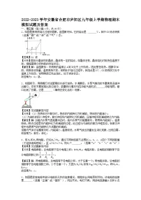 2022-2023学年安徽省合肥市庐阳区九年级上学期物理期末模拟试题及答案