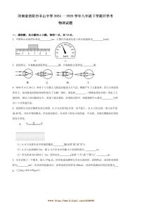 河南省信阳市羊山中学2024一2025学年八年级下开学考物理试卷(含答案)