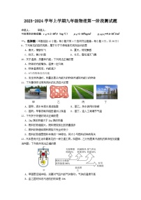 湖北省武汉市东西湖区2023-2024学年上学期十月考九年级物理试卷（word版含答案）