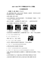 湖北省荆州市2024-2025学年九年级下学期3月月考物理试卷（附参考答案）