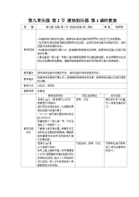 教科版（2024）八年级下册（2024）液体的压强第1课时教案及反思