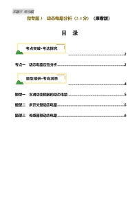 电学微专题3 动态电路分析（讲义，1大考点3大题型）-2025年中考物理重难突破讲练