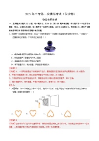 2025年中考第一次模拟考试卷：物理（长沙卷）（解析版）