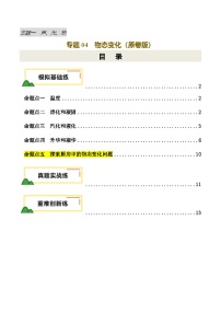 2025年中考物理复习专题复习专题04 物态变化（练习）（原卷版）