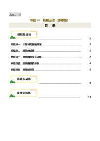 2025年中考物理复习专题复习专题06 机械运动（练习）（原卷版）