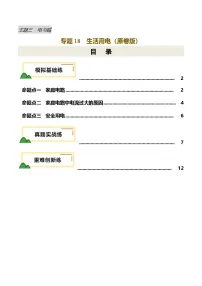2025年中考物理复习专题复习专题18 生活用电（练习）（原卷版）