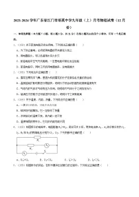 广东省江门市培英中学2023-2024学年九年级上学期月考物理试卷（12月份）