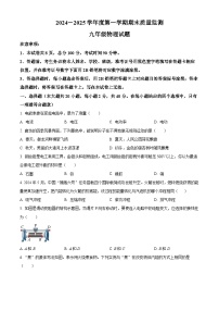 河北省保定市定州市2024-2025学年九年级上学期期末质量检测物理试题
