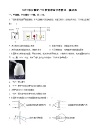 2025年安徽省C20教育联盟中考一模物理试题（原卷版+解析版）