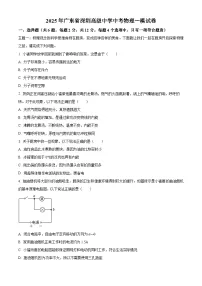 2025年广东省深圳市高级中学中考一模物理试题（原卷版+解析版）