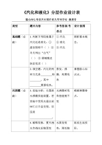 初中物理汽化和液化复习练习题