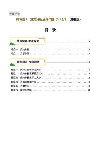 力学微专题1 受力分析及作图（讲义）-2025年中考物理一轮复习讲义（含练习及答案）