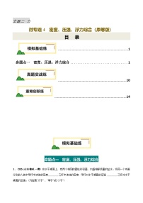 力学微专题4  密度、压强、浮力综合（练习）-2025年中考物理一轮复习讲义（含练习及答案）