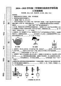 河南省周口市郸城县部分学校2024-2025学年八年级下学期4月期中物理试题