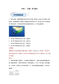 备战2025年中考物理真题分类汇编(全国通用)专项二压强、浮力综合(第01期)(学生版+解析)