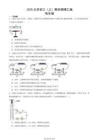 2025北京初三（上）期末真题物理汇编：电生磁