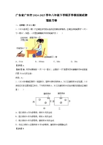 广东省广州市2024-2025学年八年级下学期开学适应性模拟测试练习卷物理试卷（解析版）