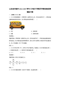 山东省济南市2024-2025学年八年级下学期开学适应性模拟测试练习卷物理试卷（解析版）