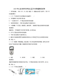 2025年山东省青岛市崂山区中考模拟物理试卷（解析版）