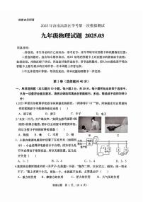 2025年济南市高新初三一模物理试题（无答案）