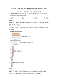 2025年江苏省南京市中考一模备考模拟练习物理试卷（解析版）