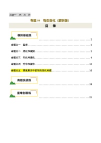2025年中考物理一轮培优讲练 专题04 物态变化（练习）（解析版）