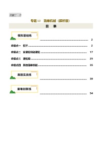 2025年中考物理一轮培优讲练 专题13 简单机械（练习）（解析版）