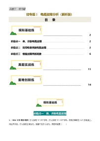 2025年中考物理电学微专题2  电路故障分析（练习）（解析版）