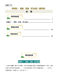 2025年中考物理力学微专题4  密度、压强、浮力综合（练习）（解析版）