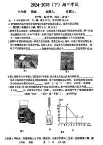 2025年河南省实验中学八下期中 物理 试卷及答案
