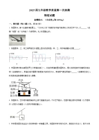 2025年安徽省合肥市庐江县中考一模物理试题 （中考模拟）