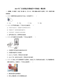 2025年广东省清远市清城区中考物理一模试卷（中考模拟）