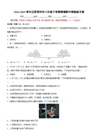 江苏省苏州市2024-2025学年八年级下学期期中预测练习卷物理（解析版）