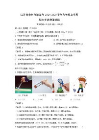 江苏省泰州市靖江市2024-2025学年九年级上学期期末物理试题（解析版）