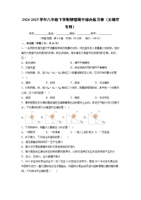 江苏省无锡市2024-2025学年八年级下学期期中综合练习卷+物理（解析版）