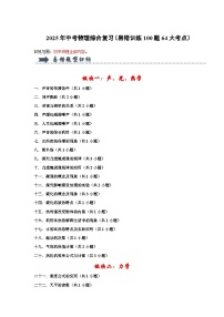 2025年年中考物理综合复习(易错训练100题64大考点)(原卷版+解析)