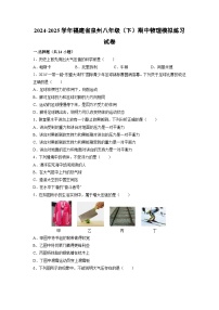 福建省泉州2024-2025学年八年级下学期期中模拟练习物理试卷（解析版）